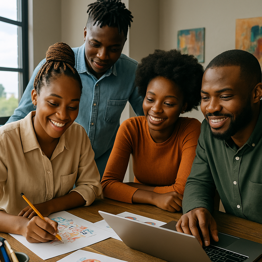 Innovators brainstorming new ideas