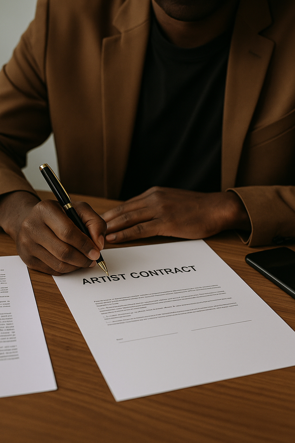 Negotiating artist or media agreement