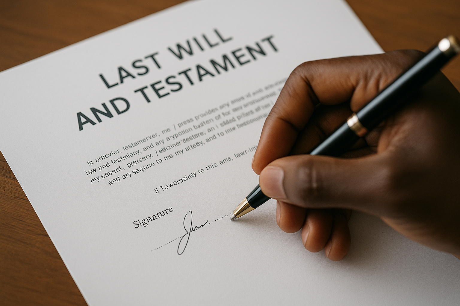 Signing a will or trust with legal guidance